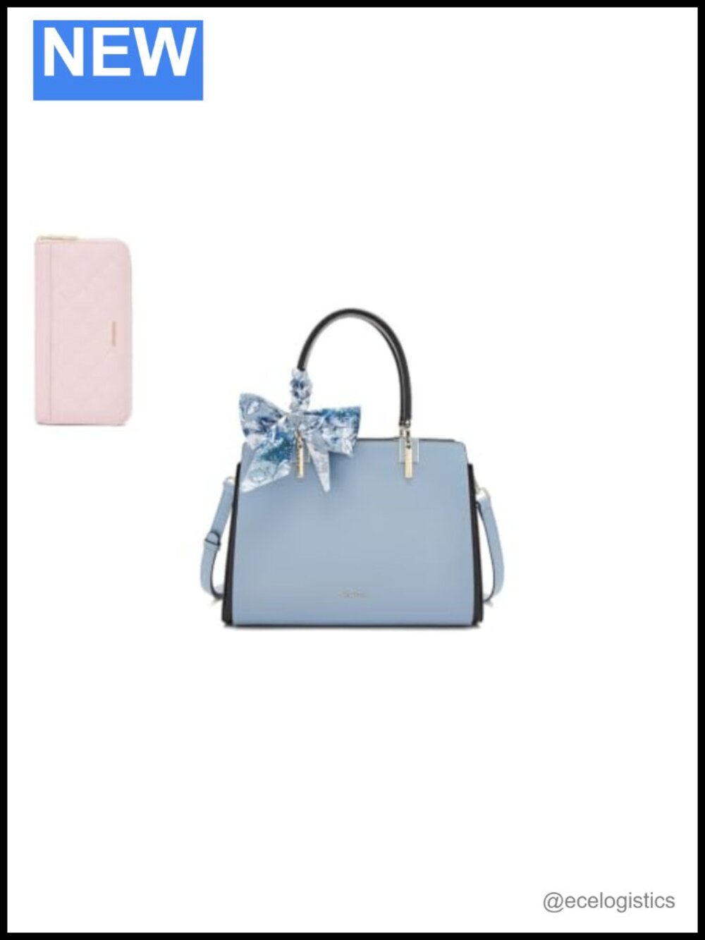 Medium Tote Bag & Matching Leather Wallet Set for Women